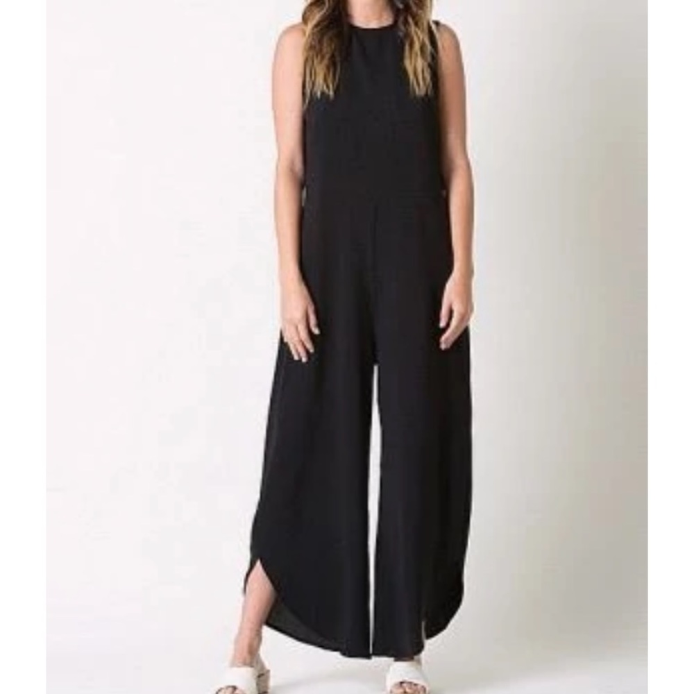 Lucca Couture sleeveless black jumpsuit large